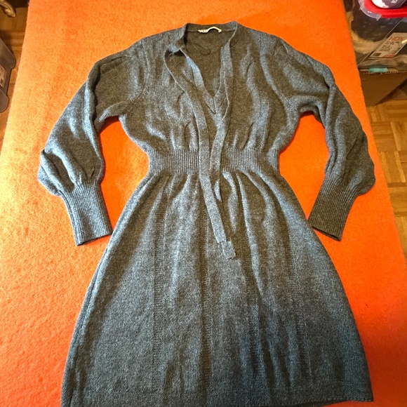 Zara gray cable knit long sleeve soft dress NWOT - Picture 3 of 13